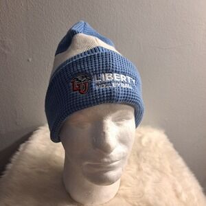 Liberty University NCAA Beanie Nike Logo Volleyball Stripe Blue And White  #21E